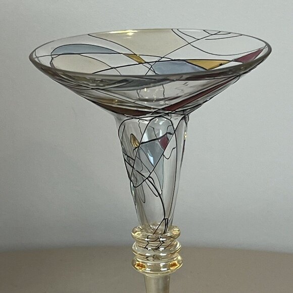 Partylite Mosaic Candle Holder Calypso Stained Glass Tapered 7" - Picture 3 of 16